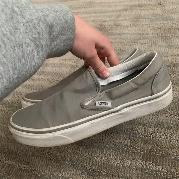 Grey Vans Slip Ons - Picture 4 of 6